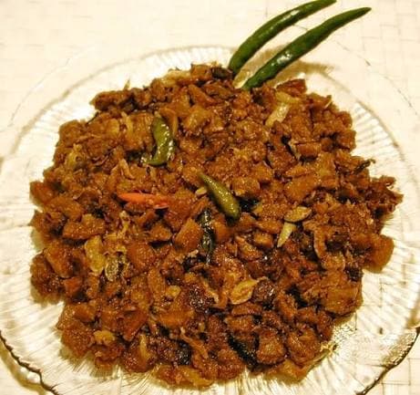 Cooked beef bhuri